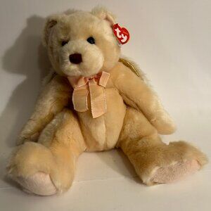 2003 TY Beanie Babie Classic Gloria Angel Bear Gold Wings 12” stuffed animal
